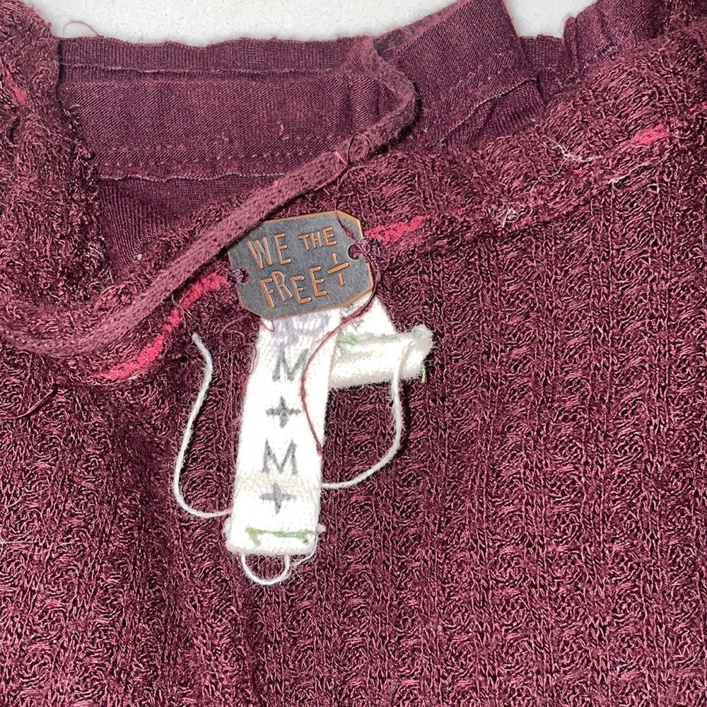 Free people maroon tunic oversized